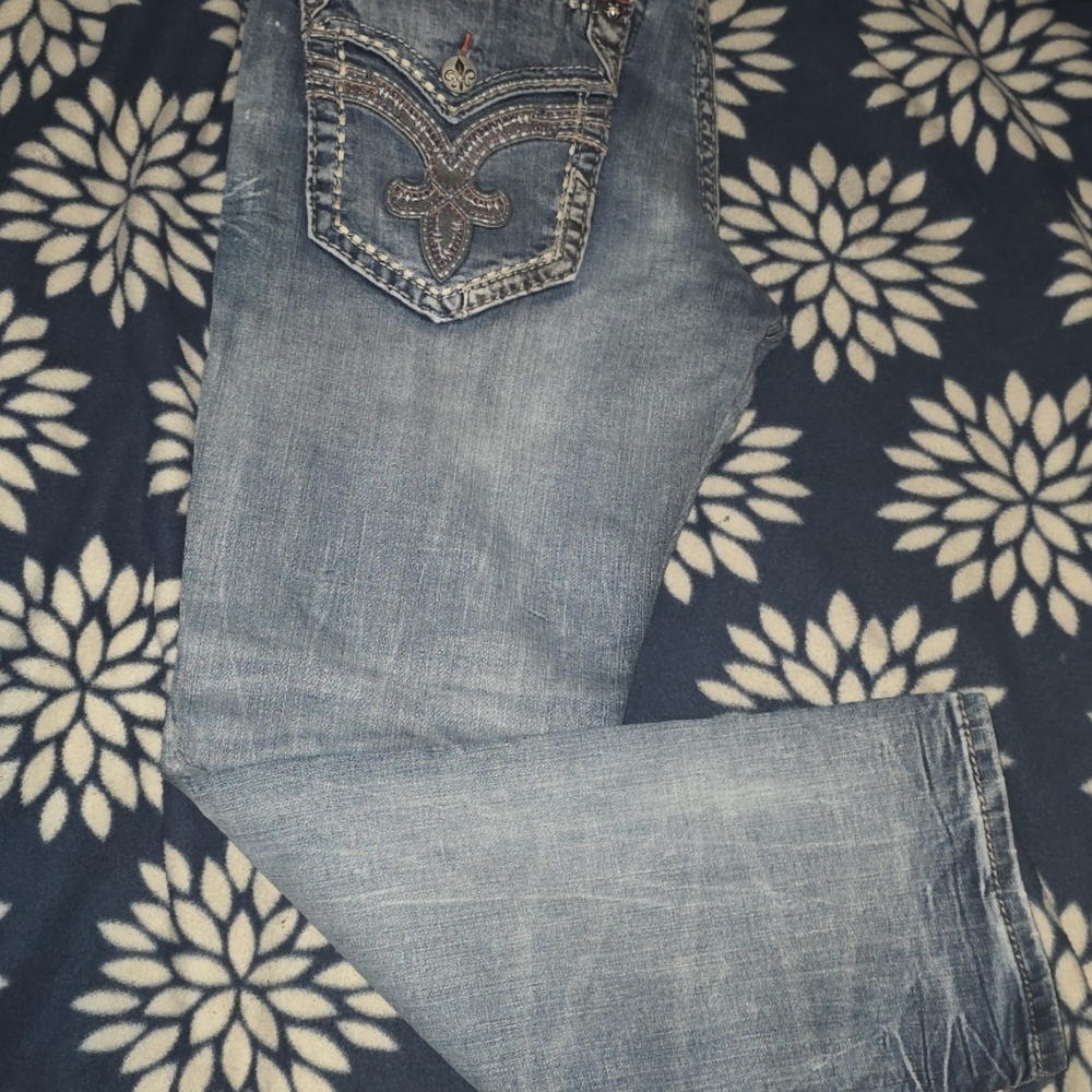 Rock Revival Light Blue Slim Straight Jeans
